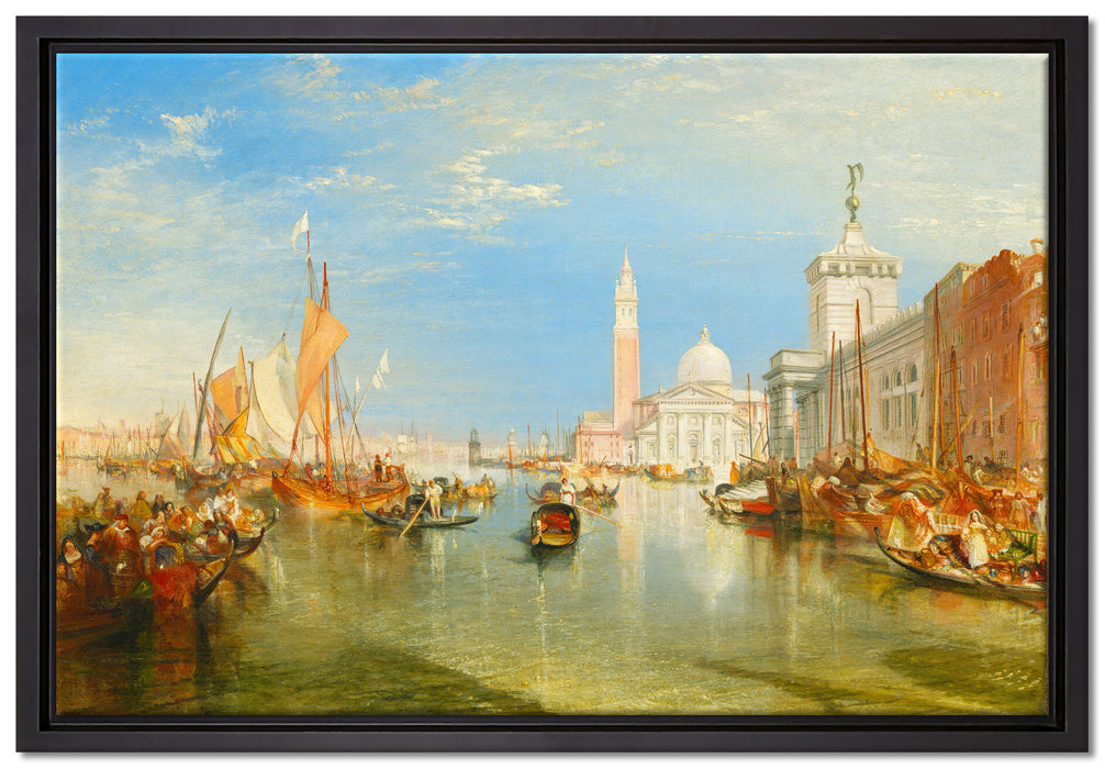 William Turner - Venice: The Dogana and San Giorgio Mag  auf Leinwandbild gerahmt Größe 60x40