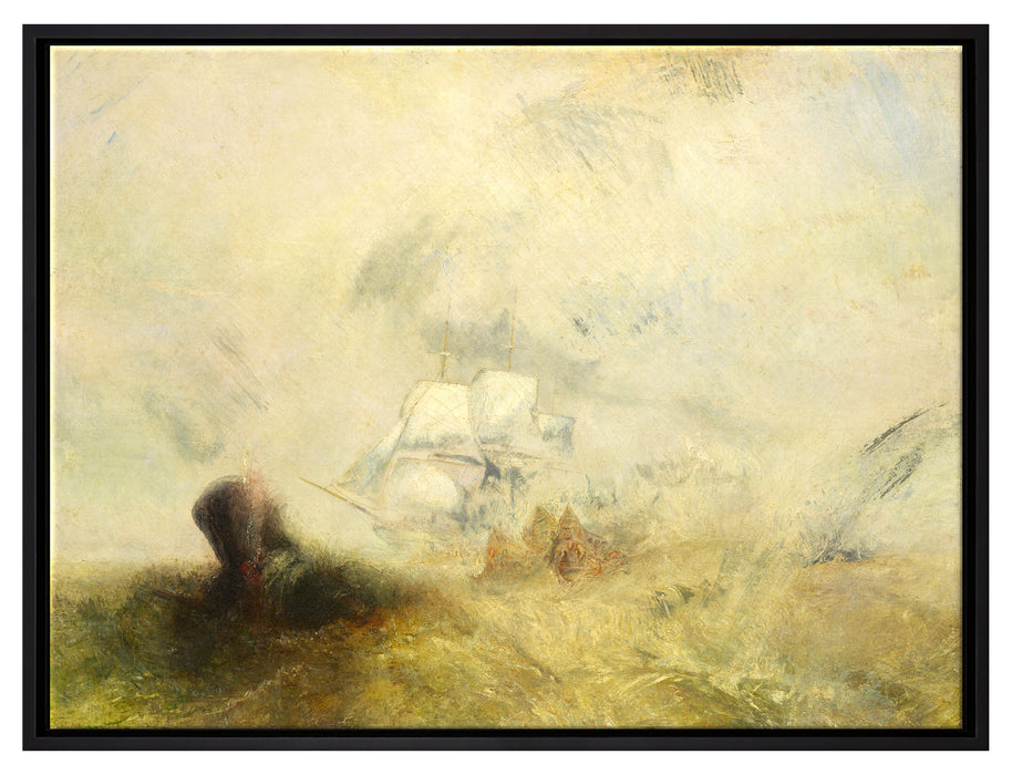 William Turner - Whalers Expressionismus  auf Leinwandbild gerahmt Größe 80x60