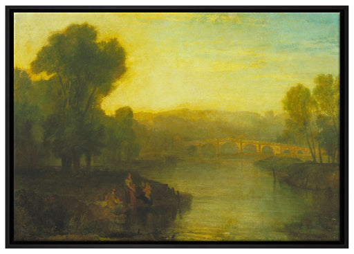 William Turner - View of Richmond Hill and Bridge auf Leinwandbild gerahmt Größe 100x70
