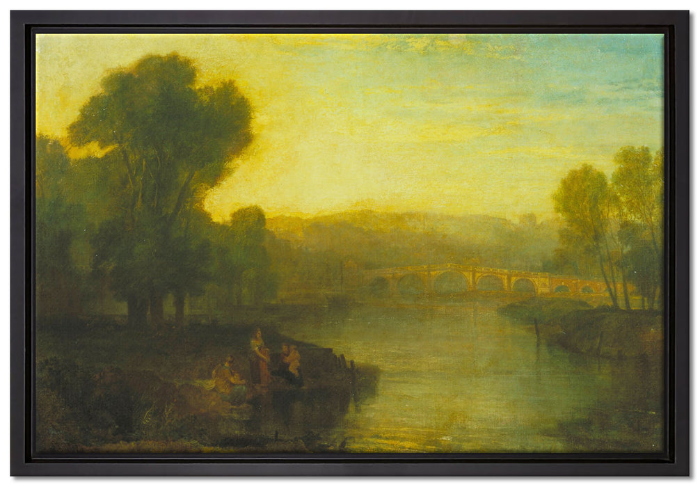 William Turner - View of Richmond Hill and Bridge  auf Leinwandbild gerahmt Größe 60x40