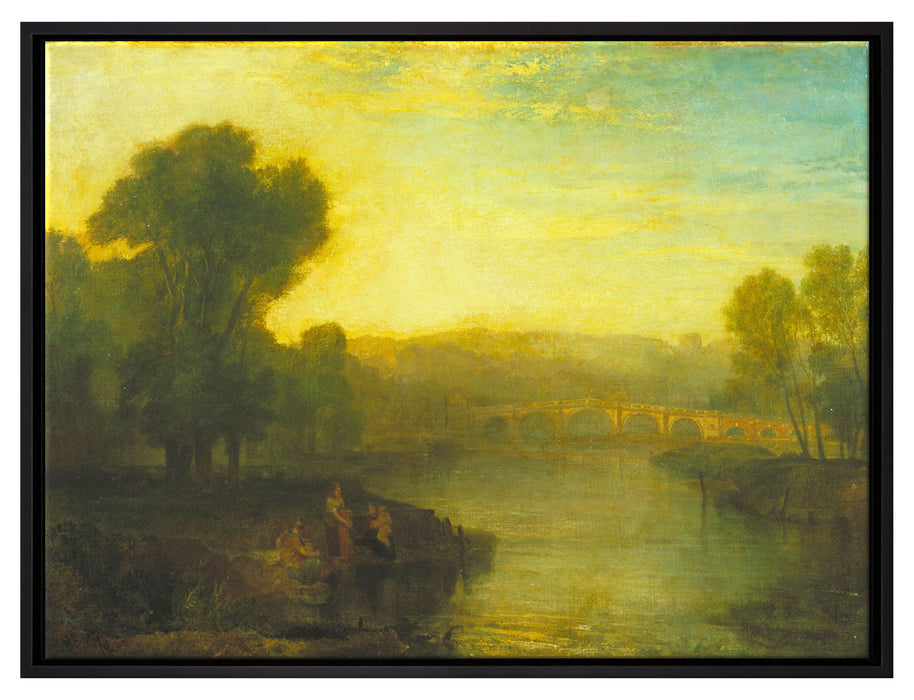 William Turner - View of Richmond Hill and Bridge  auf Leinwandbild gerahmt Größe 80x60