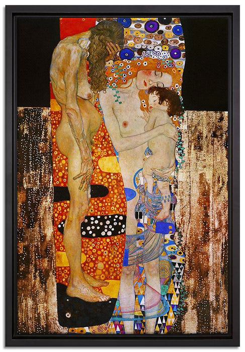 Gustav Klimt - Die drei Lebensalter einer Frau   auf Leinwandbild gerahmt Größe 60x40
