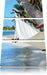 Malediven Palme Strand Sonne Leinwandbild 3 Teilig