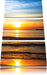 Malibu Beach Sonnenaufgang Leinwandbild 3 Teilig