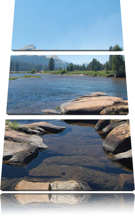 Tuolumne River Yosemite Leinwandbild 3 Teilig