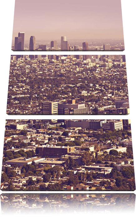 Los Angeles City Skyline Leinwandbild 3 Teilig