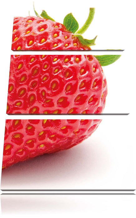 Erdbeere Strawberry Obst Leinwandbild 3 Teilig