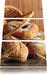 Brot Brötchen Frühstück Bäcker Leinwandbild 3 Teilig