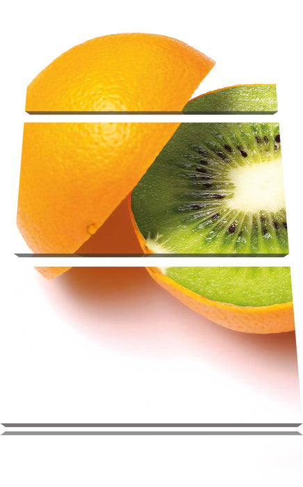 Orangen Kiwi Fruit Früchte Obst Leinwandbild 3 Teilig