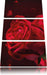 Rote Rosen Valentinstag Leinwandbild 3 Teilig