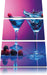 Coole Cocktails Leinwandbild 3 Teilig