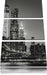 New York City Skyline bei Nacht Leinwandbild 3 Teilig