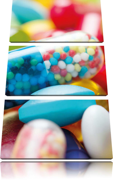 Pillen und Tabletten Leinwandbild 3 Teilig