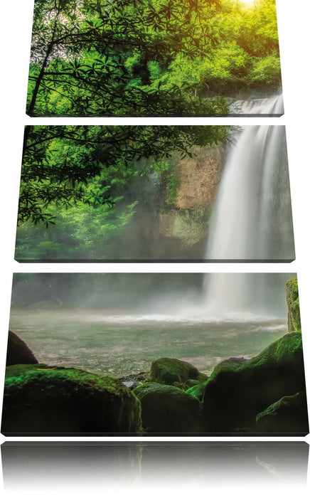 Wasserfall Leinwandbild 3 Teilig