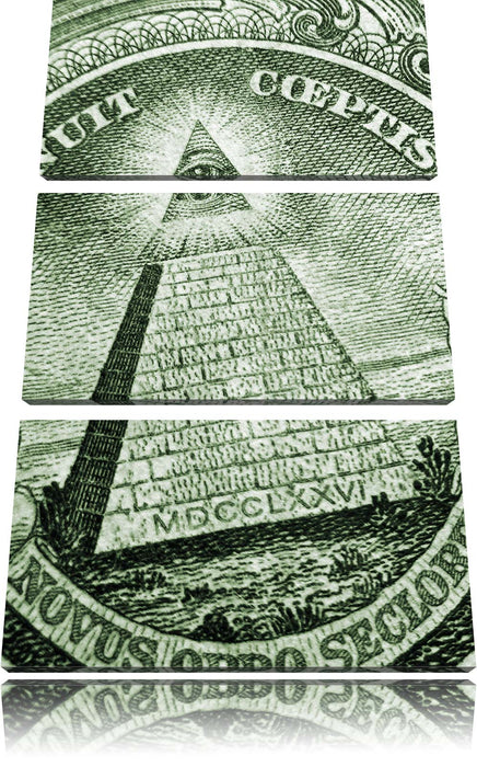 Illuminaten-Pyramide Leinwandbild 3 Teilig