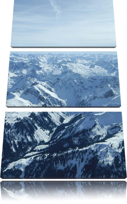 Alpen Leinwandbild 3 Teilig