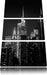 New York von oben schwarz weiß Leinwandbild 3 Teilig