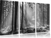 Häuschen im Wald Leinwandbild 3 Teilig