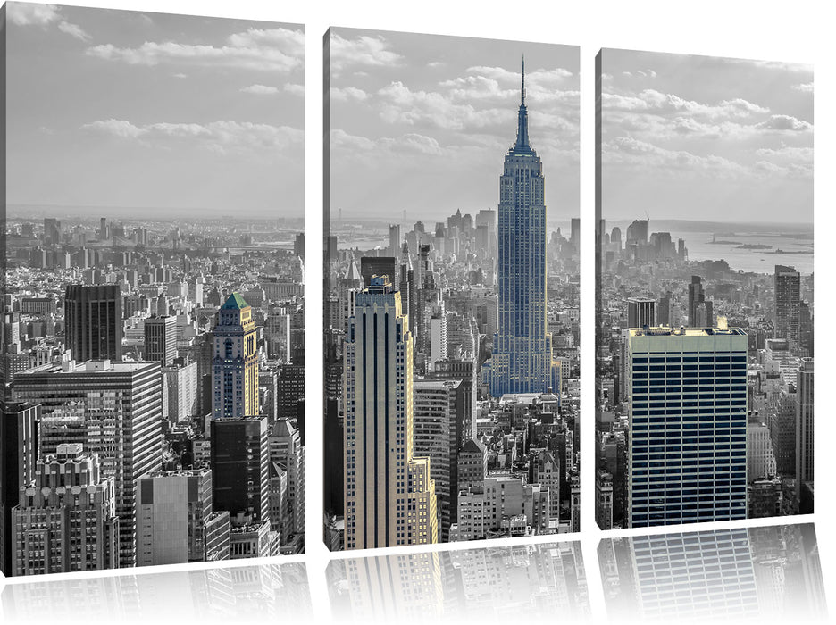 New Yorker Empire State Building Leinwandbild 3 Teilig