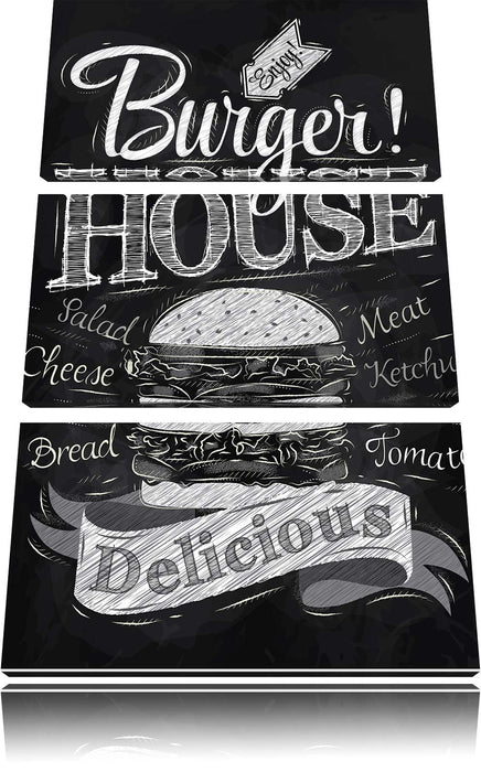 Burger House Leinwandbild 3 Teilig