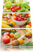 Buntes Obst und Gemüse Leinwandbild 3 Teilig
