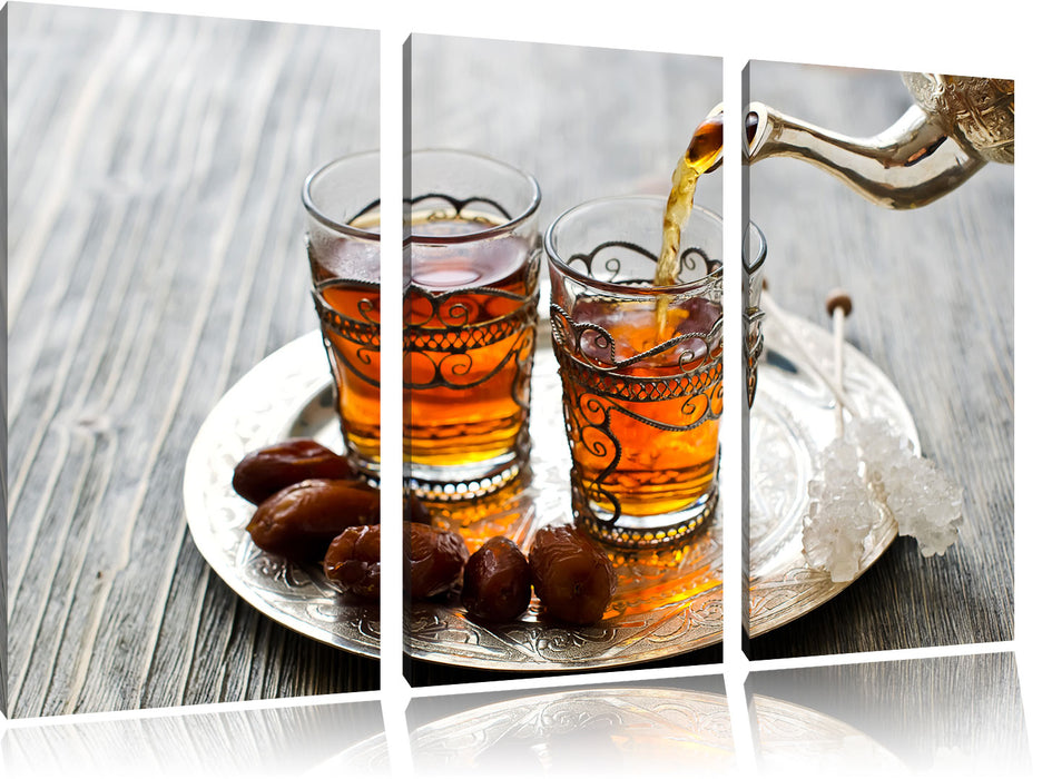 Arabischer Tee Leinwandbild 3 Teilig