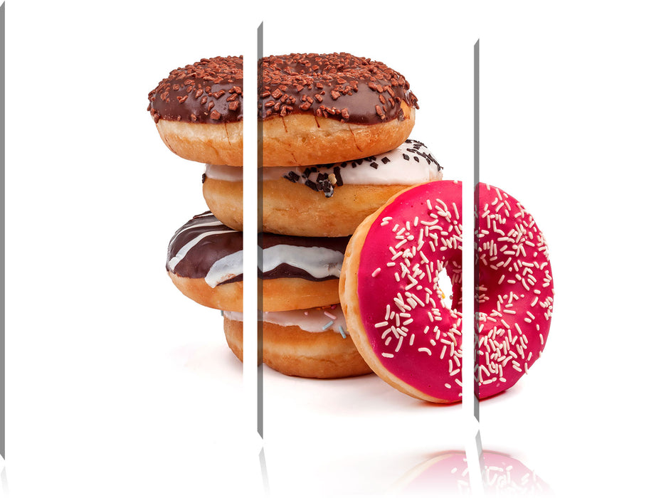 Süße Donuts Leinwandbild 3 Teilig