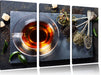 Heißer Kräutertee Leinwandbild 3 Teilig