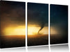 Naturgewalt Tornado Leinwandbild 3 Teilig