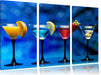 Vier Martinis Leinwandbild 3 Teilig
