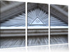 Dach mit Illuminati Auge Leinwandbild 3 Teilig