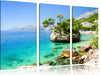 Dalmatia Strand in Kroatien Leinwandbild 3 Teilig