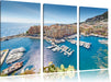 Atemberaubende Küste von Monaco Leinwandbild 3 Teilig