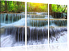 Wasserfall im Regenwald Leinwandbild 3 Teilig