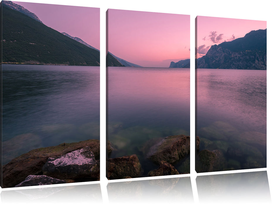 Gardasee in Italien Leinwandbild 3 Teilig