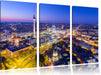 Berlin City Panorama Leinwandbild 3 Teilig