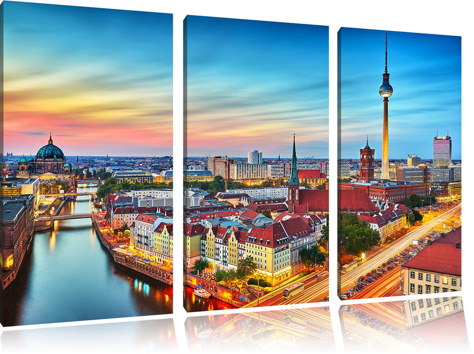 Berlin Panorama Leinwandbild 3 Teilig