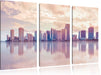 Miami Florida Skyline Leinwandbild 3 Teilig