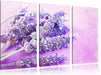 getrockneter Lavendel Leinwandbild 3 Teilig