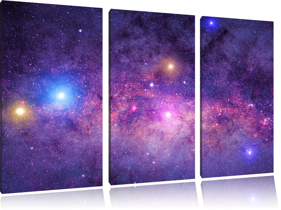 wunderbarer Blick in das Universum Leinwandbild 3 Teilig