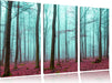 abstrakter Wald Leinwandbild 3 Teilig