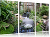 Zen Garten Japan Leinwandbild 3 Teilig