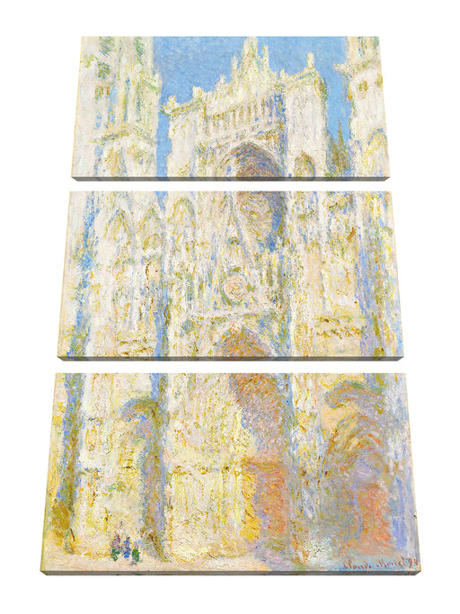 Claude Monet - Kathedrale von Rouen I Leinwanbild 3Teilig