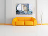 Claude Monet - Das Manneporte bei Etretat Leinwandbild im Wohnzimmer 3Teilig