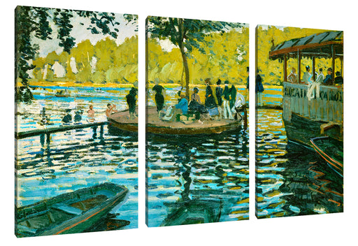Claude Monet - Badende in La Grenouillère Leinwanbild 3Teilig