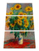 Claude Monet - Ein Strauß Sonnenblumen Leinwanbild 3Teilig