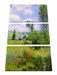 Claude Monet - Aussicht von Vétheuil- Impression Leinwanbild 3Teilig