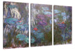 Claude Monet - Seerosen III Leinwanbild 3Teilig