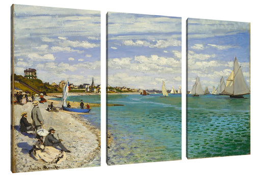 Claude Monet - Regatta bei Sainte Leinwanbild 3Teilig