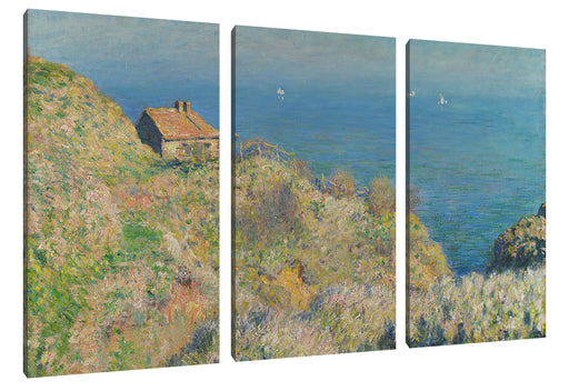 Claude Monet - Die Hütte des Zollwächters Leinwanbild 3Teilig